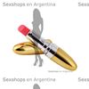 Estimulador femenino Tucana con forma de lapiz labial dorado